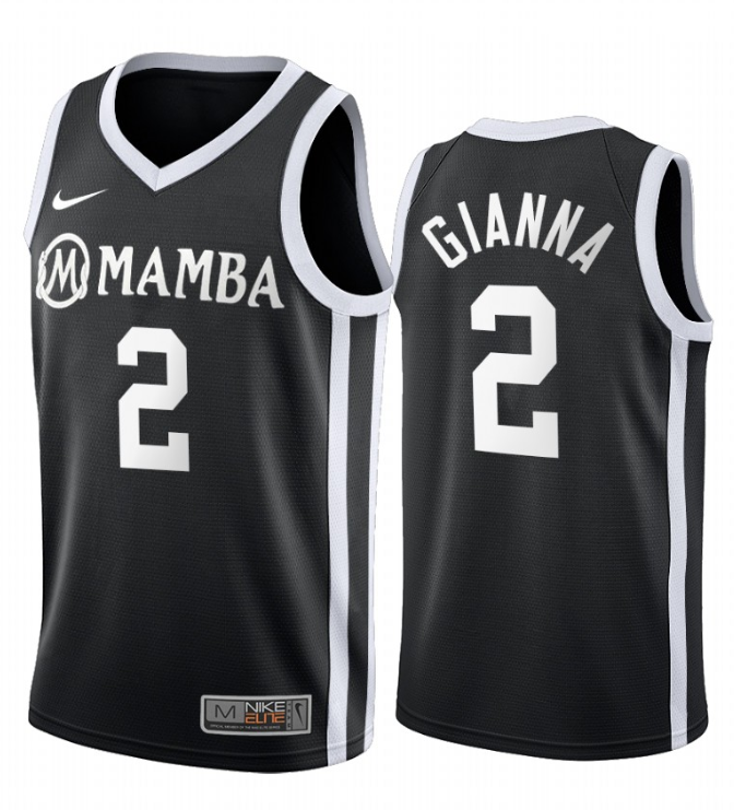 Men NCAA Mamba GIGI #2 Gianna black jerseys->los angeles dodgers->MLB Jersey
